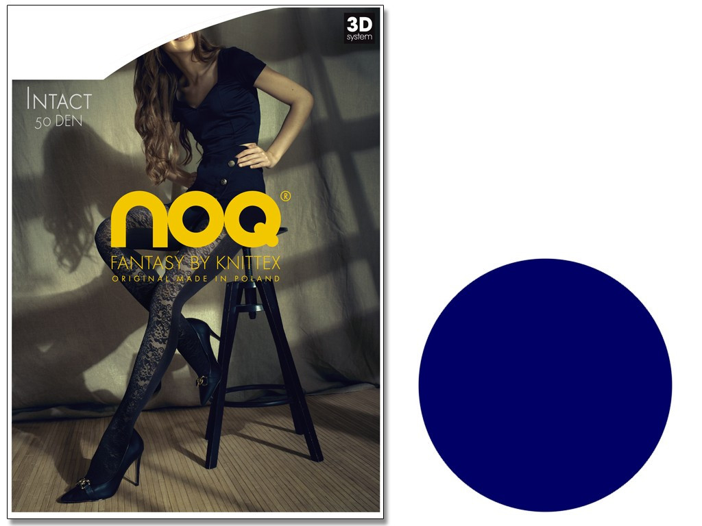 Opaque tights with flower pattern 50den - 4