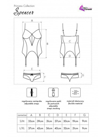 Navy blue women's corset with lace - 4