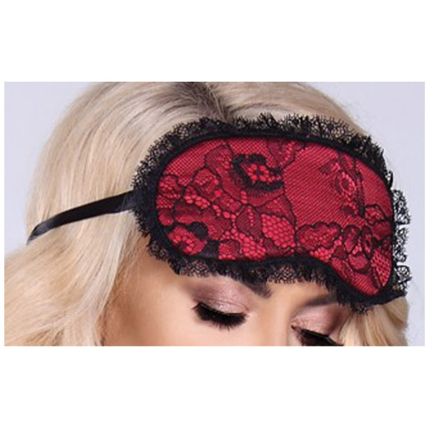 Masque pour les yeux rouge et noir - 1