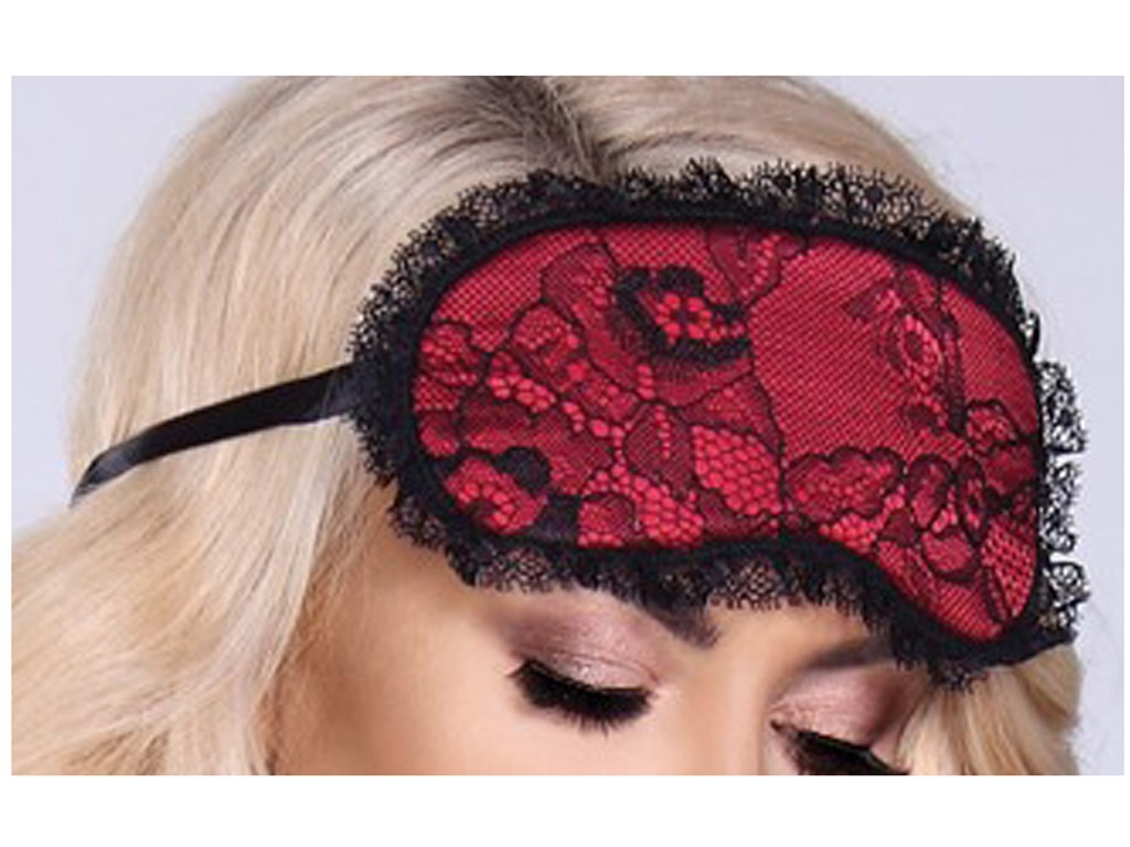 Red and black eye mask - 1