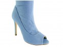 Blaue Overknee-Stiefel aus Denim - 3