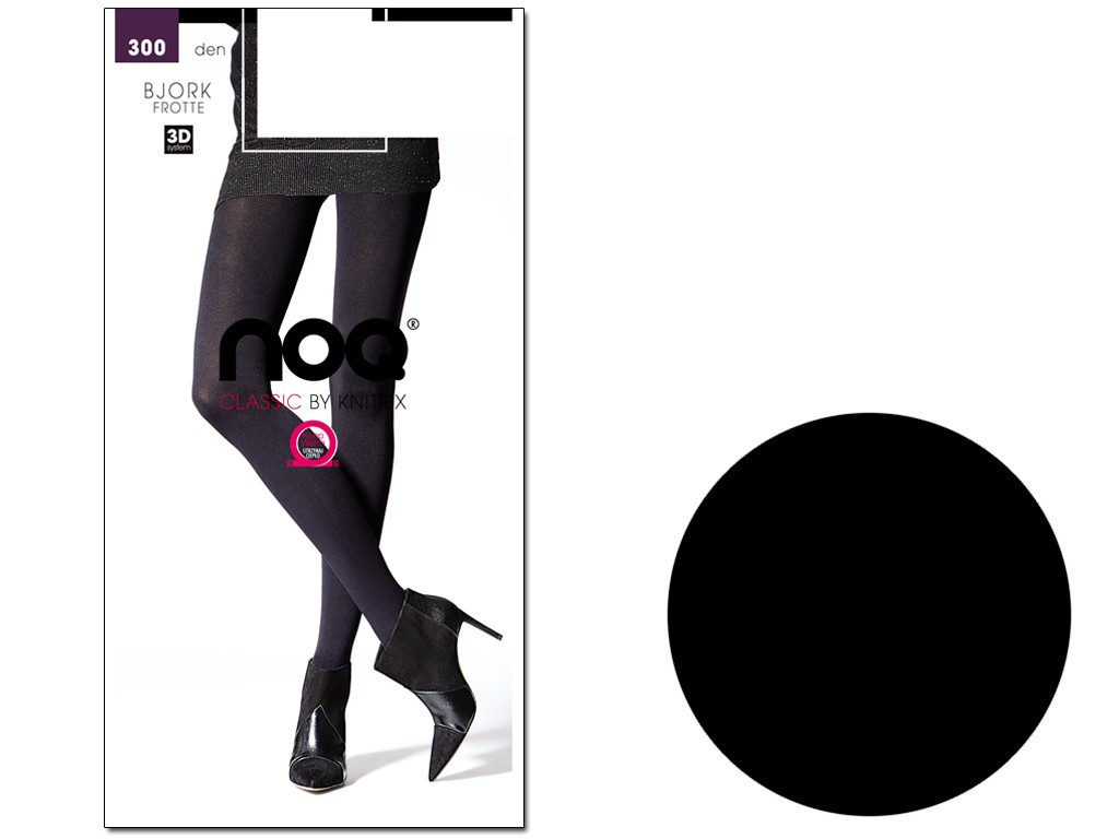 Thick opaque tights 300 den with inner terry - 3