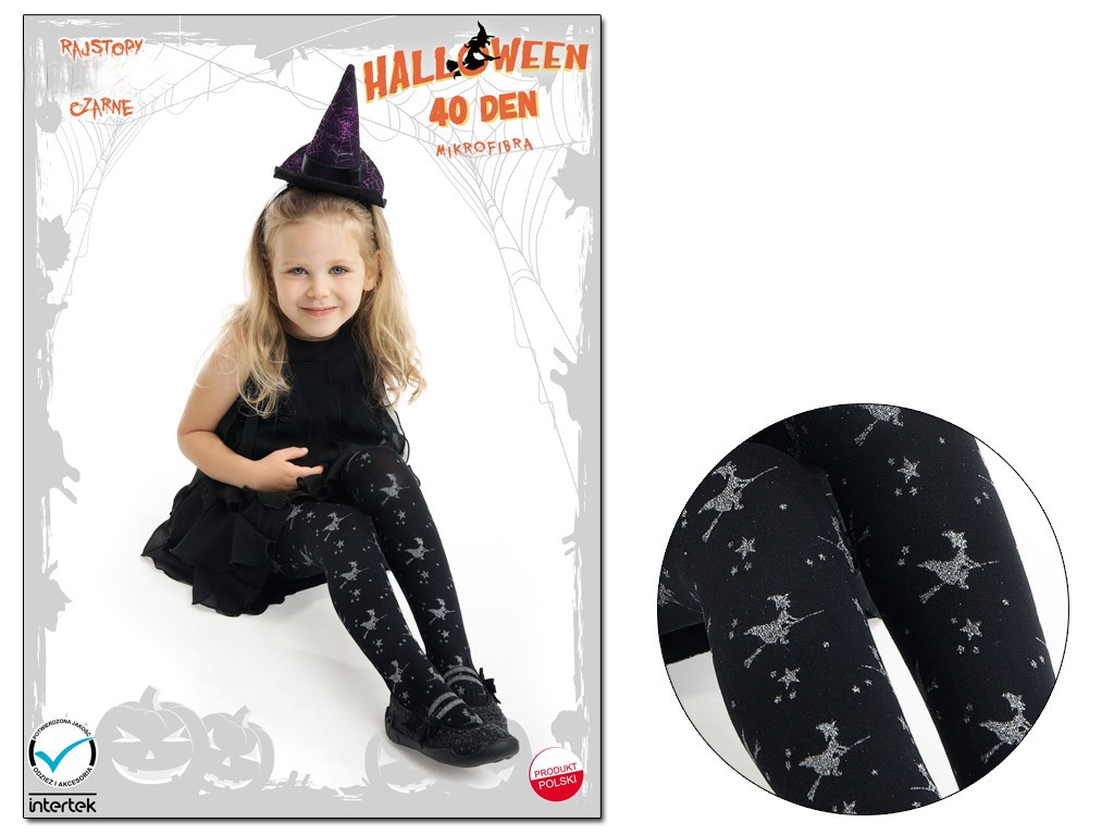 Colanți HALLOWEEN pentru copii în vrăjitoare - 3
