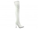 White matte long over-the-knee boots - 1