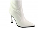 Білі матові довгі чоботи вище коліна - 3