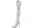 White matte long over-the-knee boots - 4