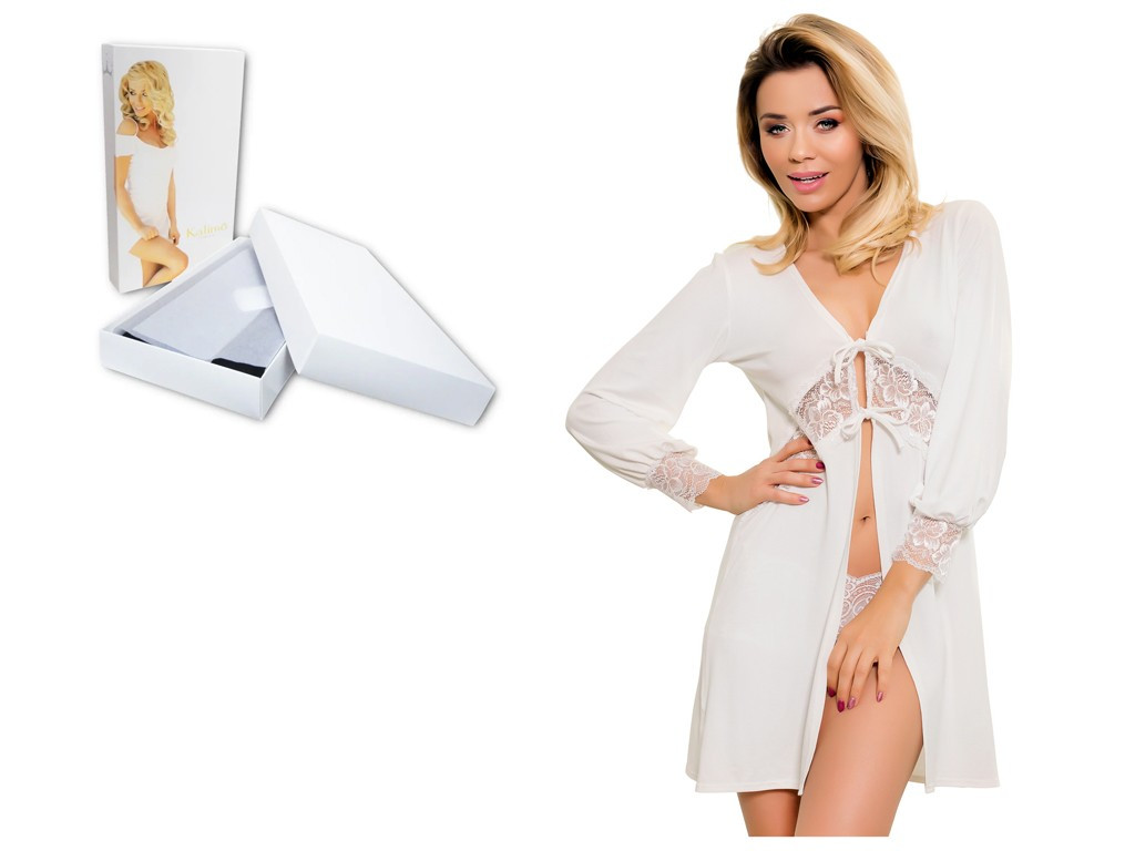 Chemise aus Viskosespitze ecru - 3
