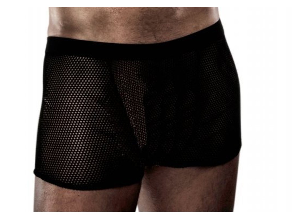 Black transparent mesh boxers - 1