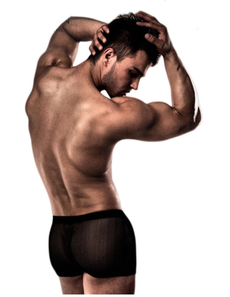 Černé průhledné síťované boxerky - 2