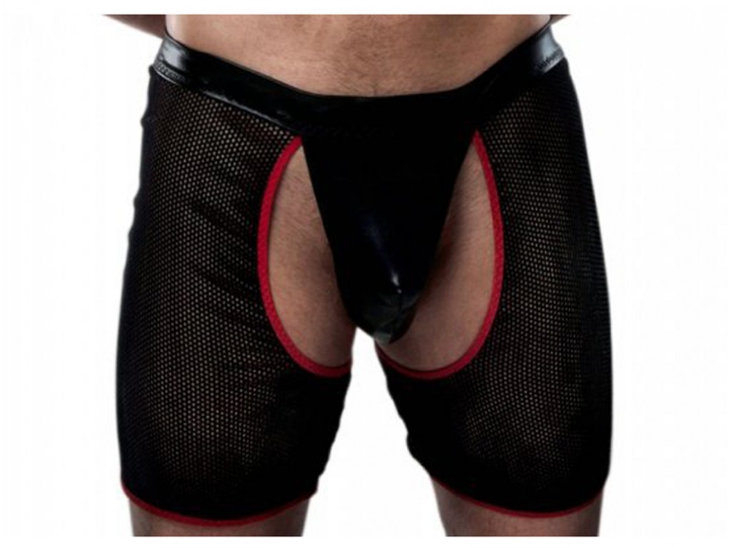 Men's boxer shorts with erotic cutout - 1
