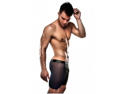 Black men's fitted boxer shorts - 2