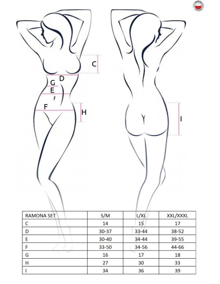 Set de lenjerie din 3 piese din tul negru - 4