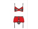 Black and red lingerie 3 piece set - 5