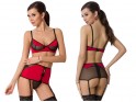 Black and red lingerie 3 piece set - 3