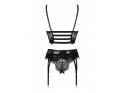 Sensual lace black lingerie set 3 pieces - 5