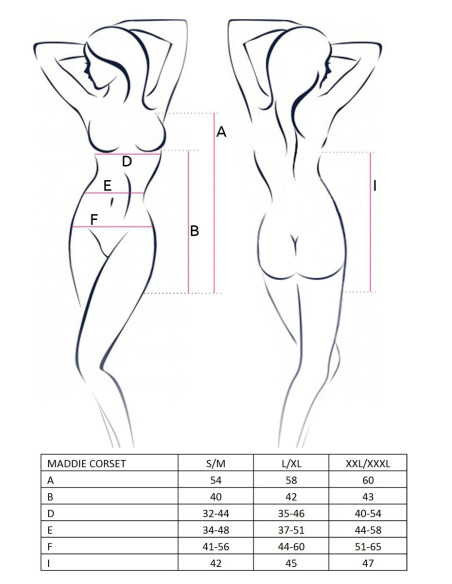 Schwarzes Chemise mit Strapsen Korsett - 2