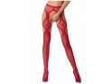 Erotic stockings with belt Passion red - 2