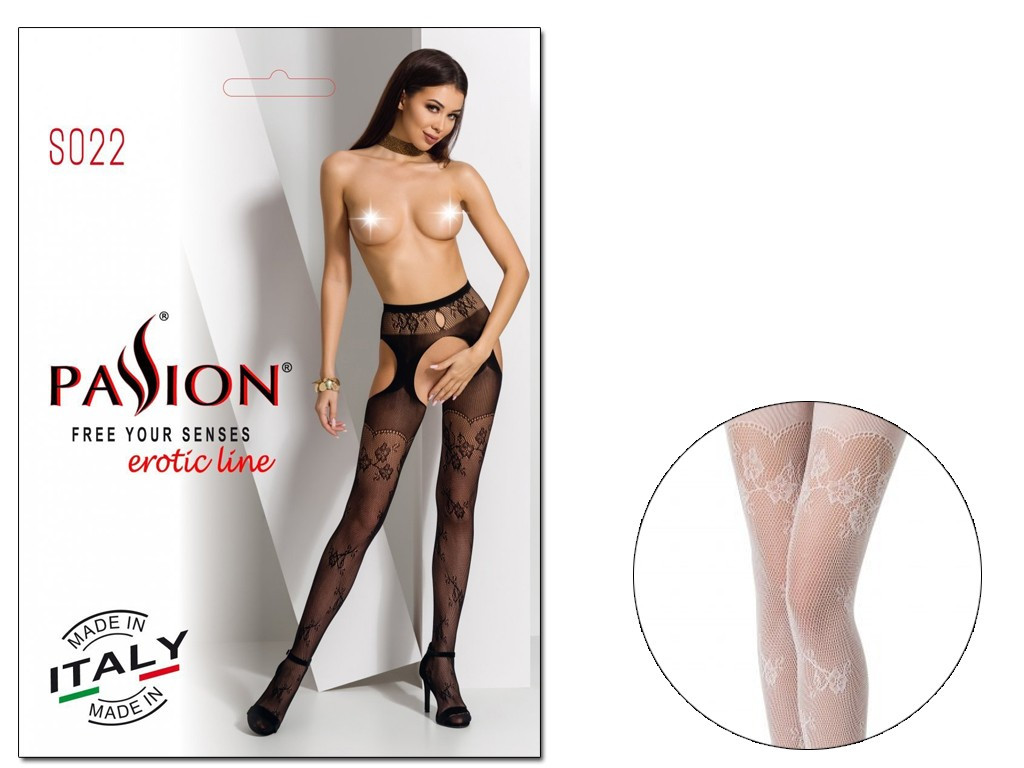Bas blancs avec ceinture Passion - 3