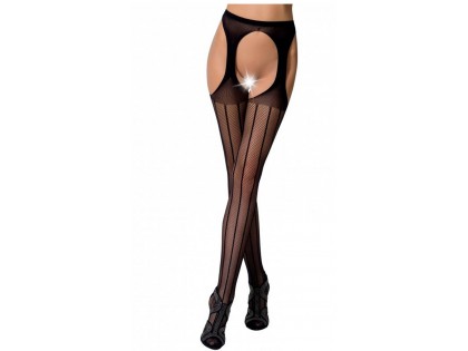 Black sensual stockings with belt - 2