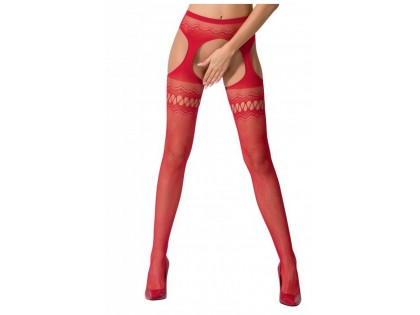 Raudonos kojinės su erotiniu diržu - 2