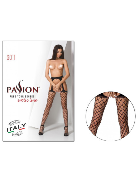 Ciorapi negri cu centură de cabaret - 3