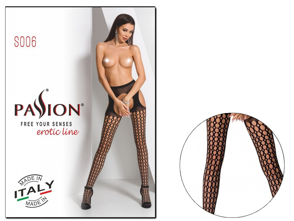 Black cabaret garter hole tights - 3