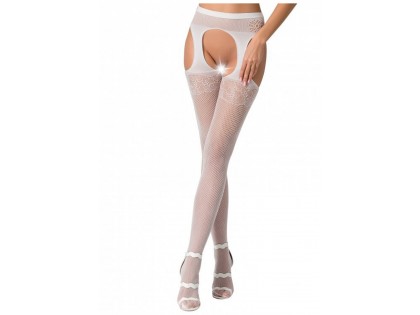 White tights with garter belt - 2