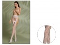 White stocking hole tights with belt - 4