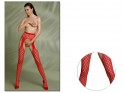 Red stocking hole tights with belt - 3