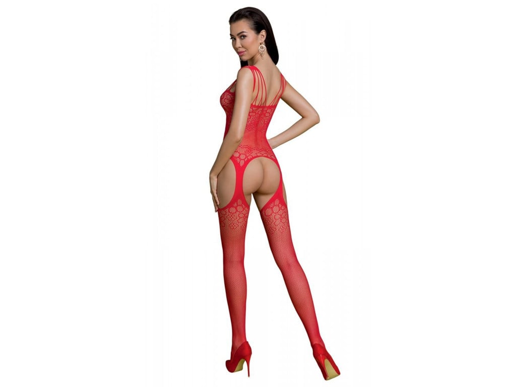 Czerwony bodystocking ECO PASSION - 2