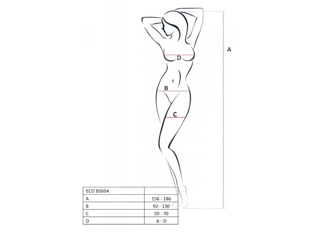 Czerwony bodystocking ECO PASSION - 4
