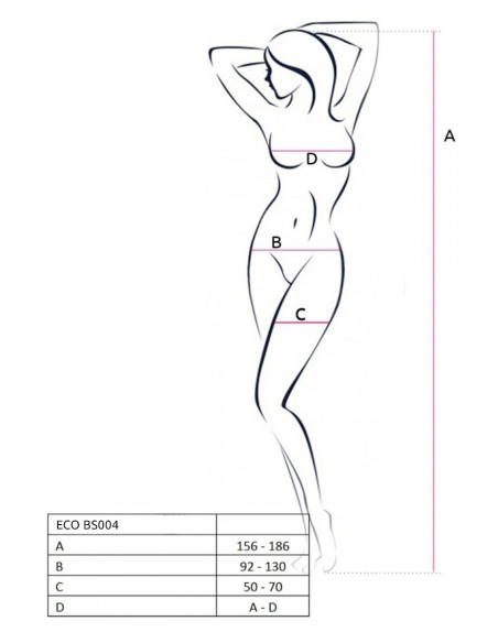 Czerwony bodystocking ECO PASSION - 4