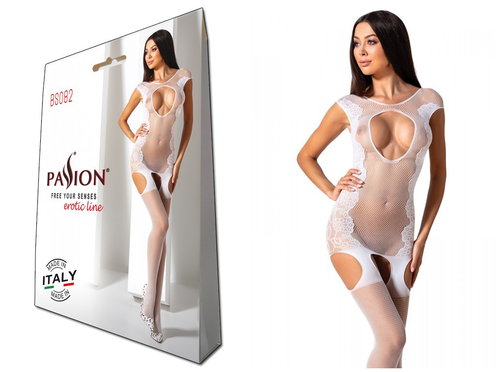Erotische Dessous elastisch weiß - 2