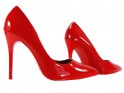 Piros, formás tűsarkú cipő - 3