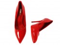 Red shapely stiletto heels - 4