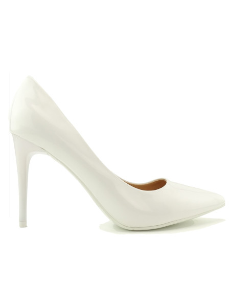 Weiße klassisch lackierte Stilettos für Damen - 1