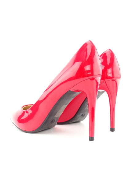 Talons aiguilles laqués classiques rouges pour femmes - 2