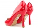 Червоні класичні туфлі на шпильці - 2