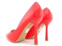 Červené matné jehlové boty dámské - 2