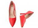 Red matte stilettos women's shoes - 4
