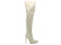 Beige long over-the-knee boots lacquers - 1