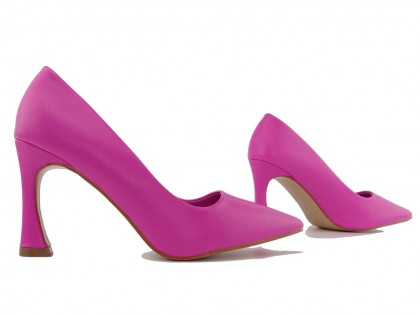 Rózsaszín matt női tűsarkú cipő - 3