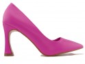Růžové matné dámské jehlové boty - 1