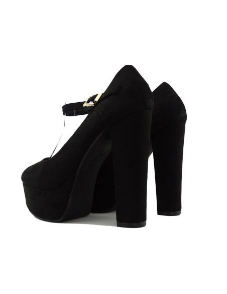 Melni zamšādas siksniņas stilettos ar stiletto papēdi - 2