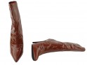 Brown lacquered boots with stiletto heel - 4