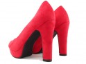 Chaussures à plateforme en daim rouge - 2