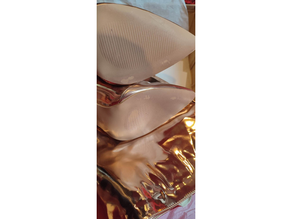 Bottes longues en miroir doré derrière le genou - 5