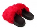 Red flip-flops with long fur - 3