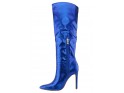 High blue eco leather patent leather boots - 3