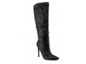 High black eco leather boots - 3